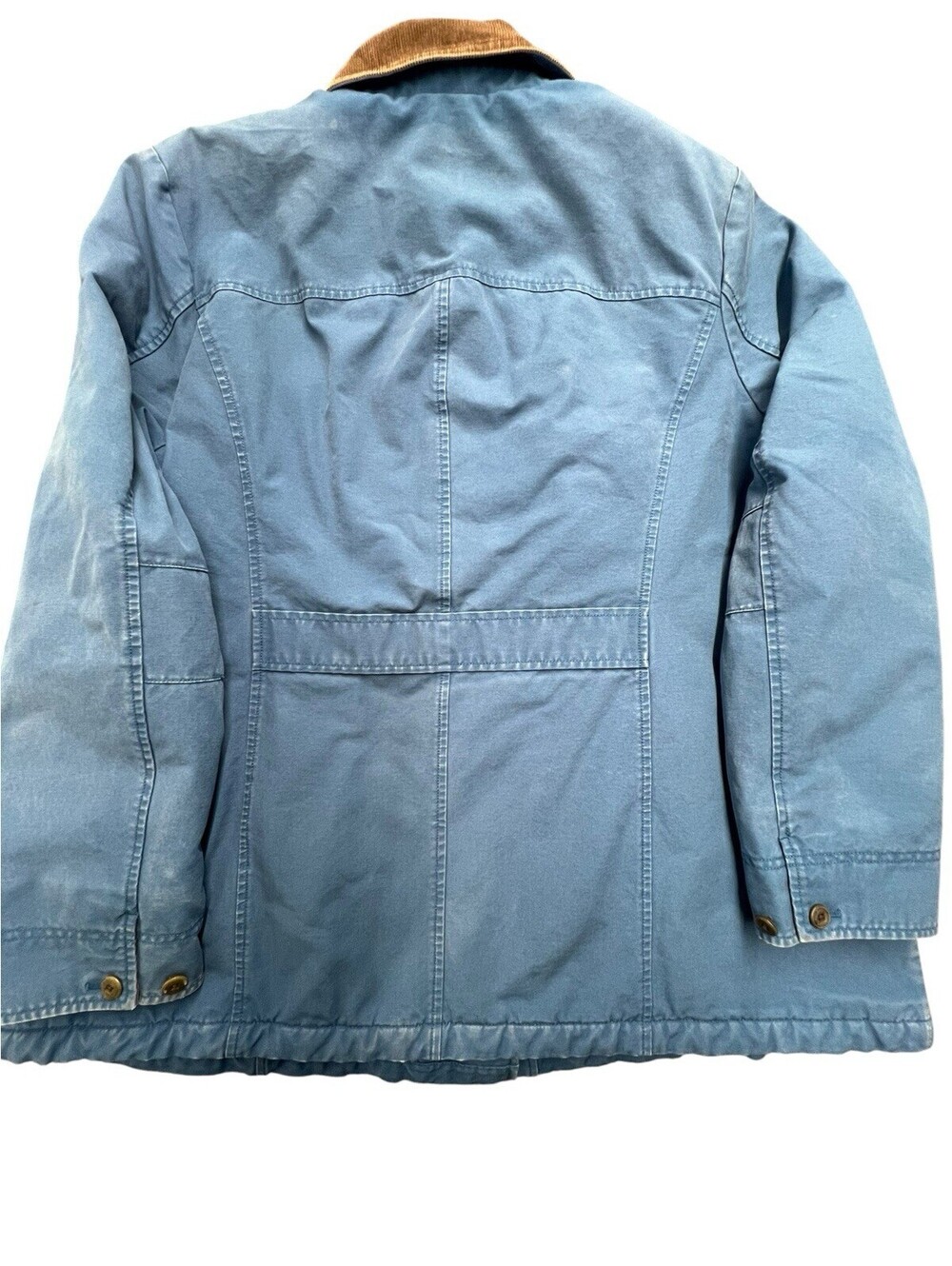 Vintage L.L.Bean Barn Coat Chore Jacket Blue Corduroy Collar 2X - Picture 3 of 6